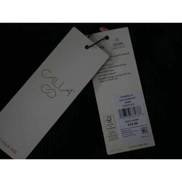 CALIA Women’s Seamless Brami Racerback Sports Bra Tank Top Black 2X - Picture 5 of 7